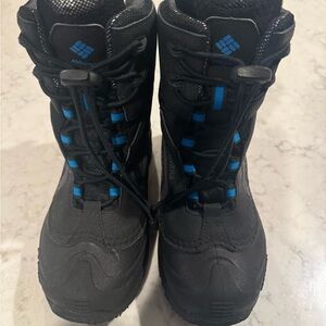 Columbia Kids' Black and Blue Winter Boots